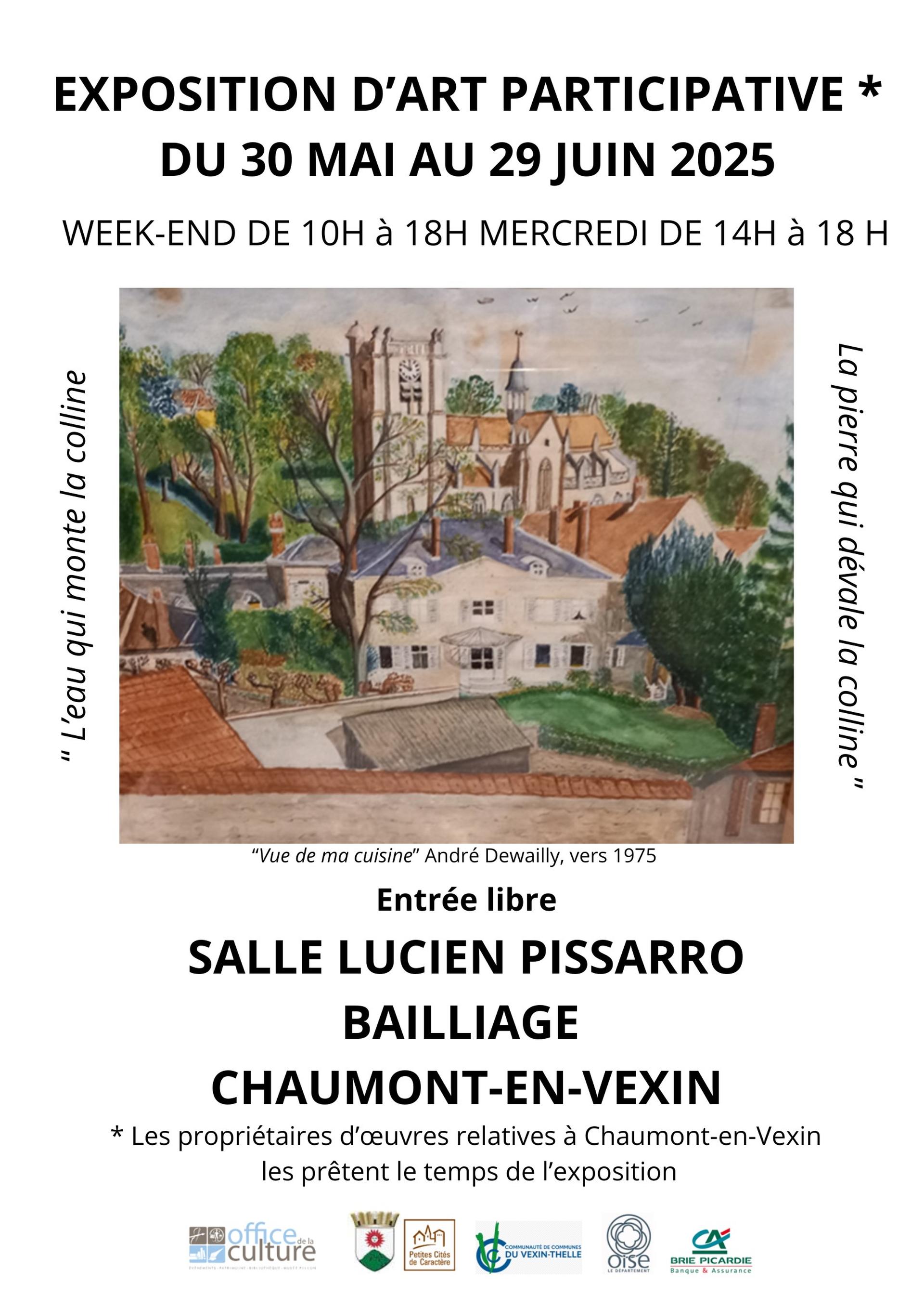 Exposition d'art participative 2025 - office de la culture DC Vue église de Chaumont EV