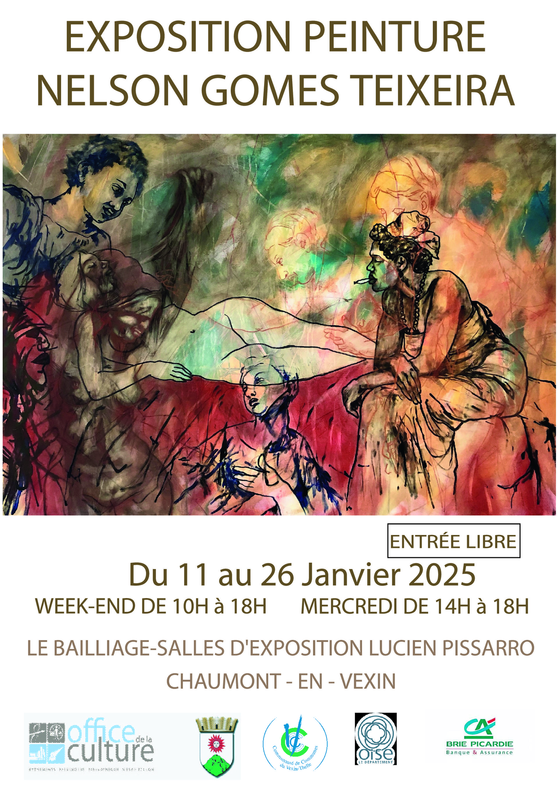 Exposition de peinture Nelson Gomes Teixeira - office de la culture DC Tableau
