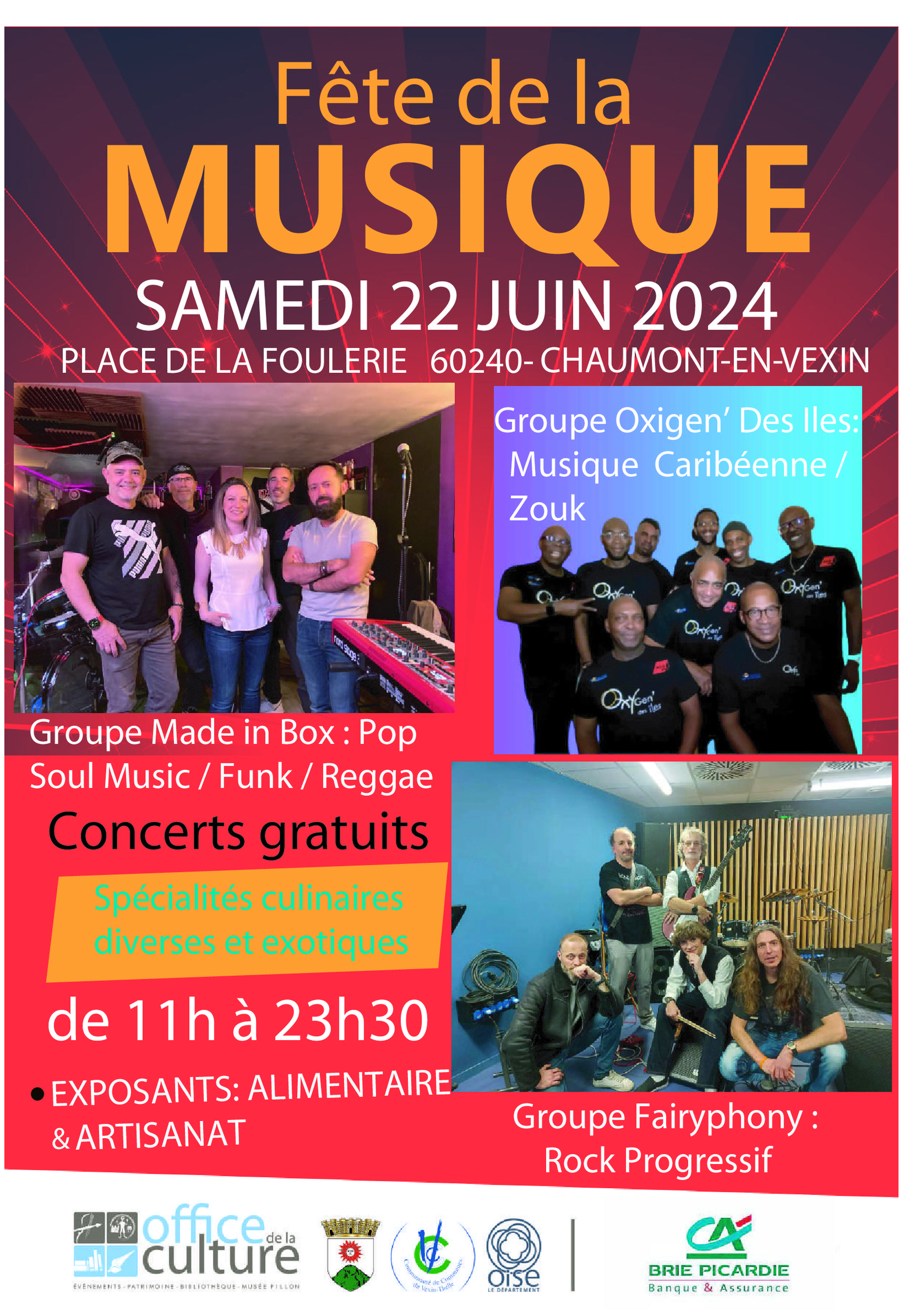 Photo avec les groupes