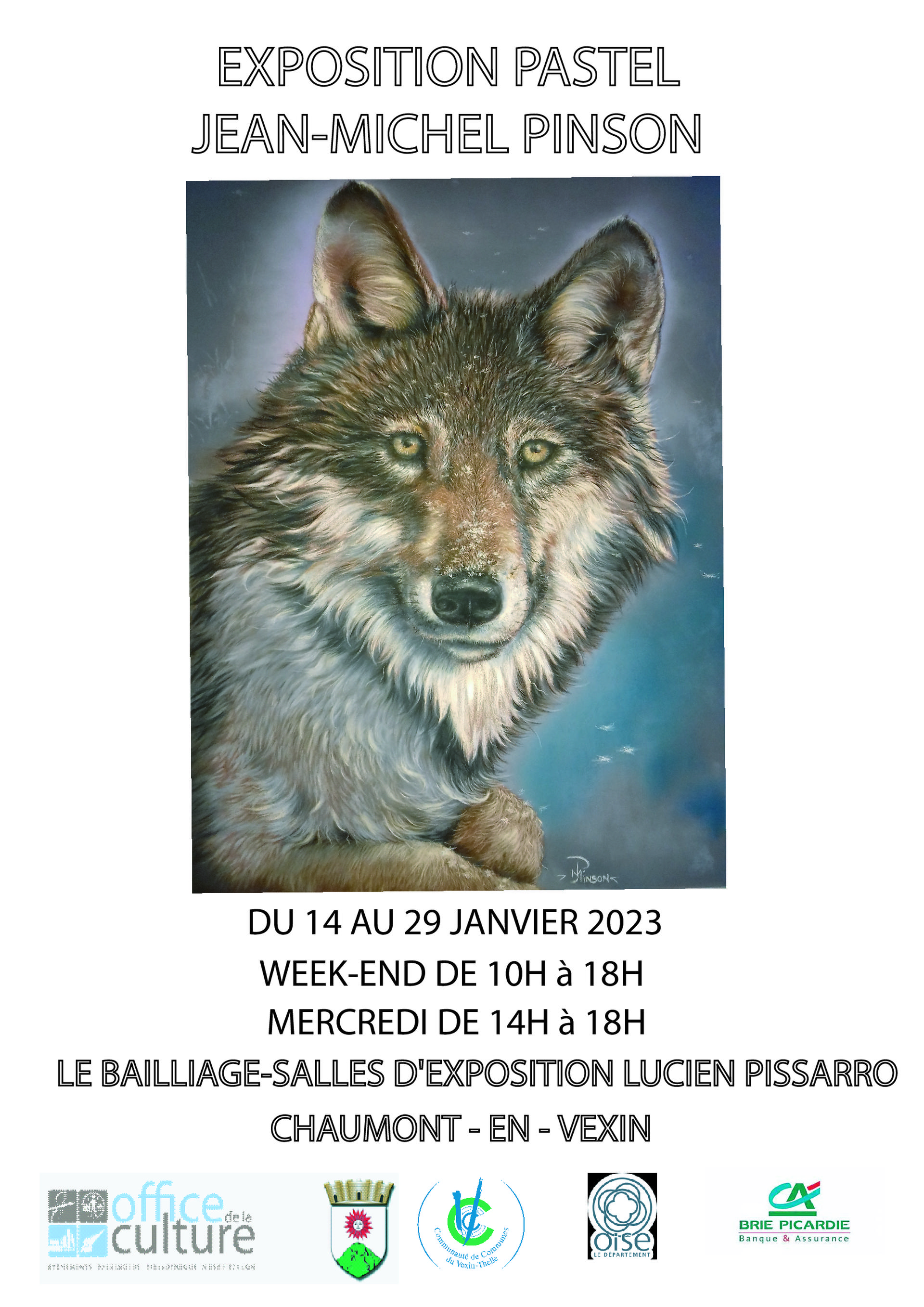 Exposition Jean-Michel Pinson 2 - Office de la Culture DC Chien loup